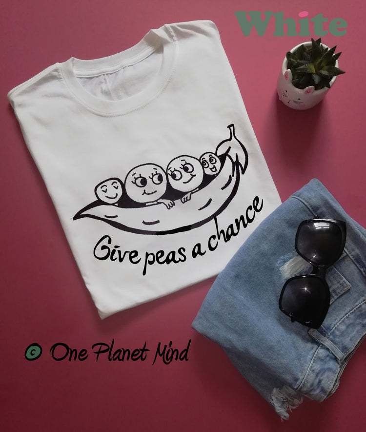 Give peas a chance pun Eco T Shirt