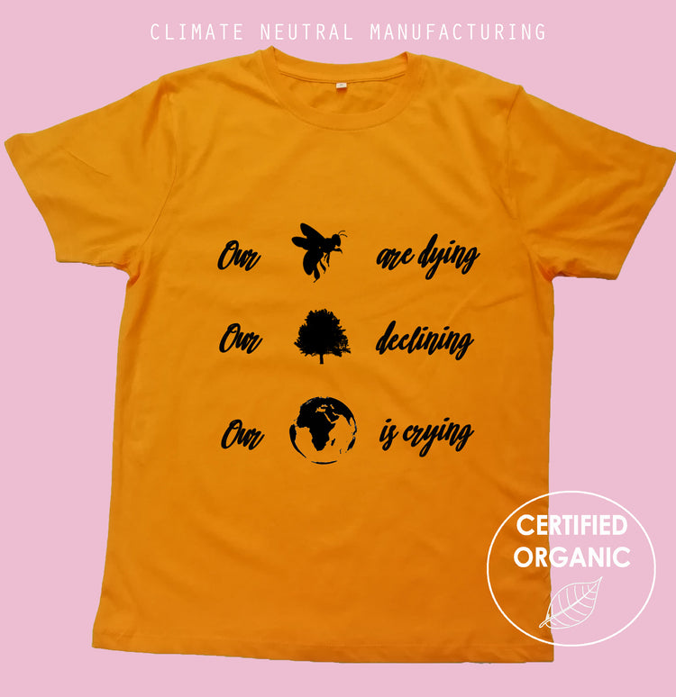 Our Bees are dying, trees declining, earth crying Organic Shirt