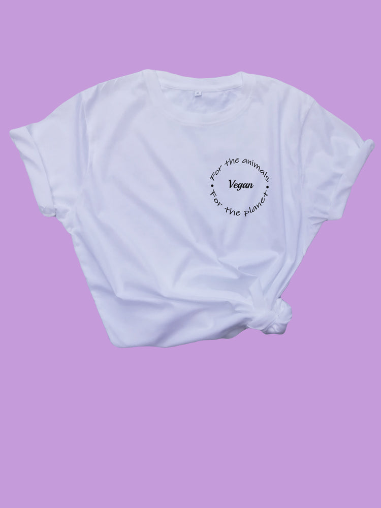 Vegan for the animals and the planet Organic T Shirt