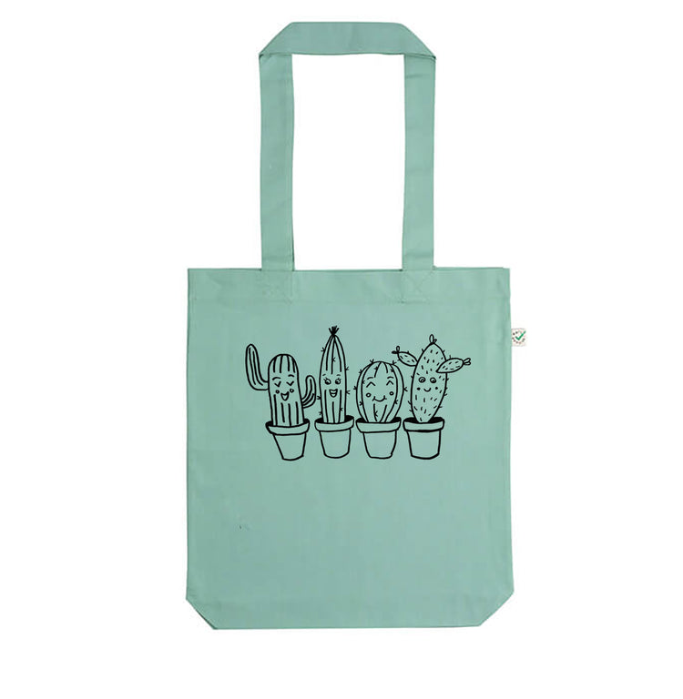 Cute Cactus Organic Cotton Tote