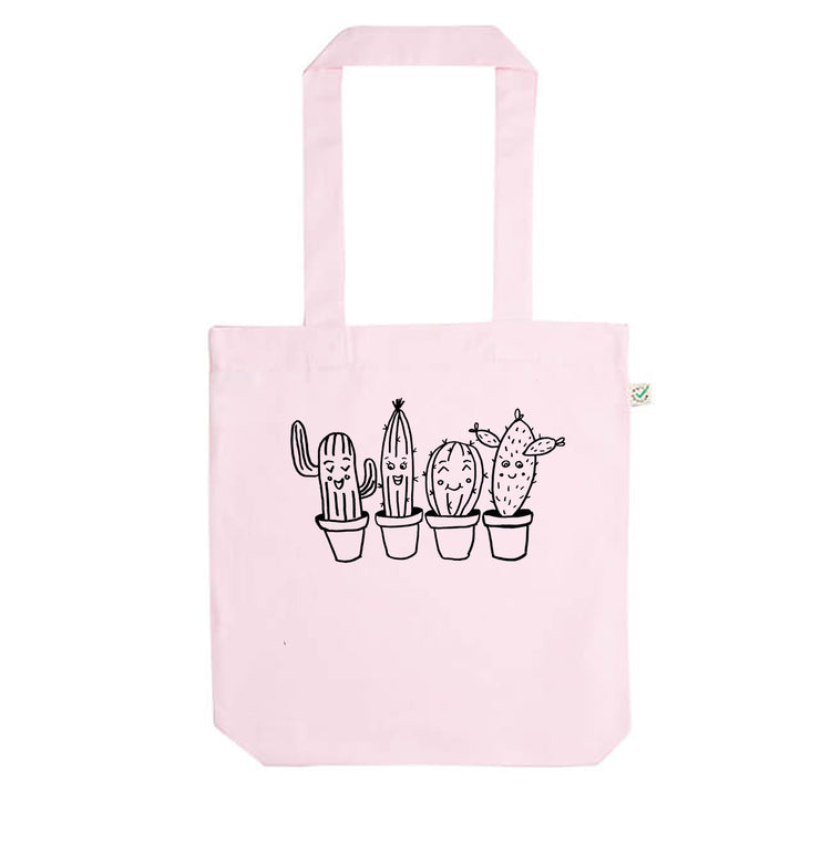Cute Cactus Organic Cotton Tote
