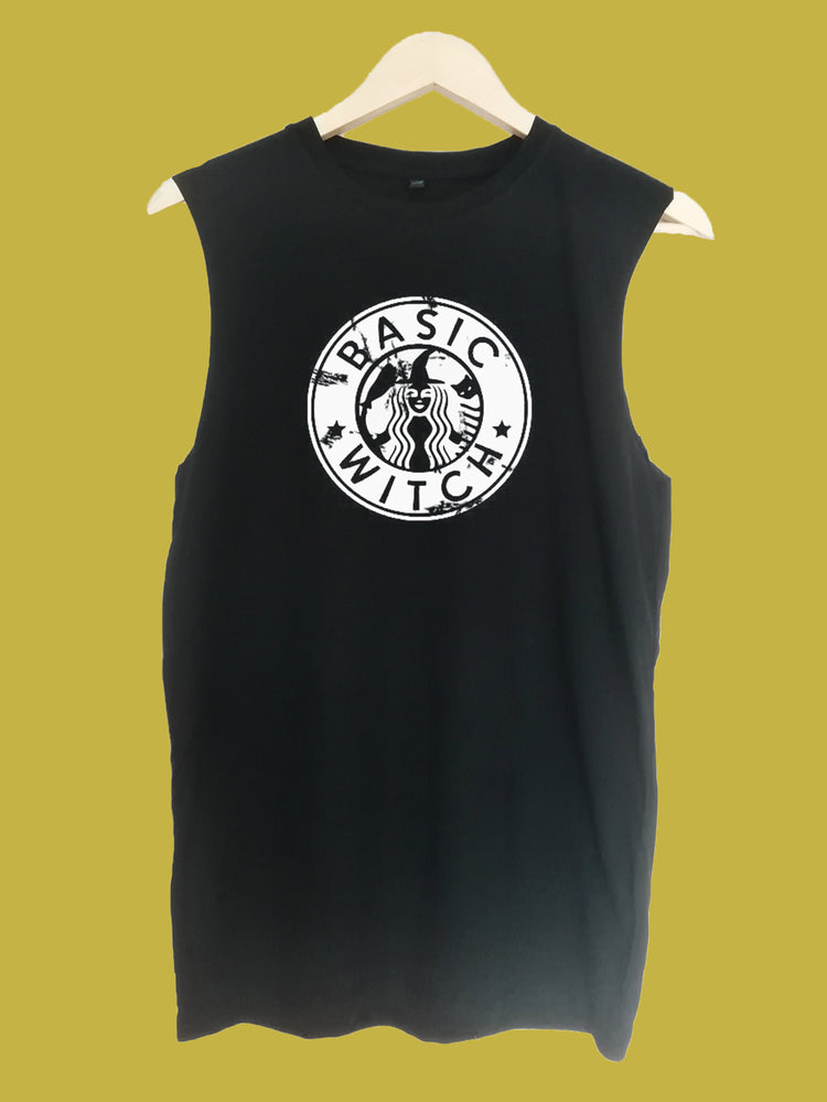 Basic Witch raw edge sleeveless Organic Shirt