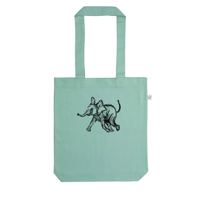 Baby Elephant Organic Cotton Tote