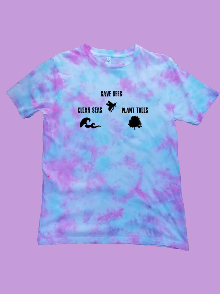 Save Bees, Plant trees, clean seas Organic Shirt
