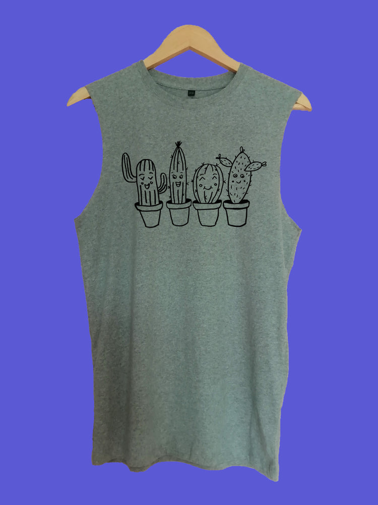Cute succulents raw edge sleeveless Organic Shirt