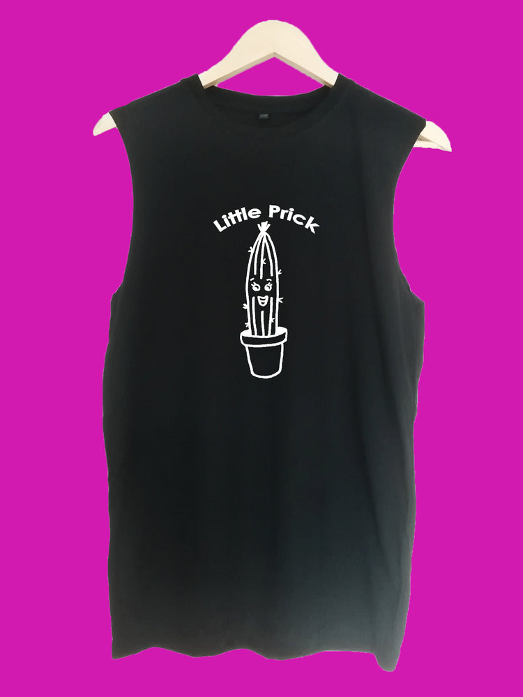 Little Prick raw edge sleeveless Organic Shirt