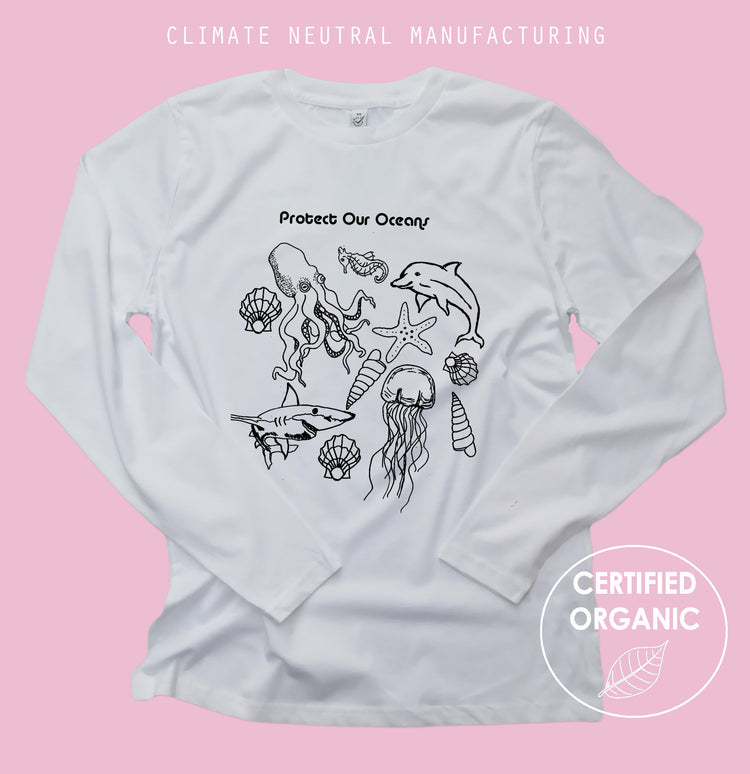 Protect Our Oceans Organic Long Sleeve Shirt
