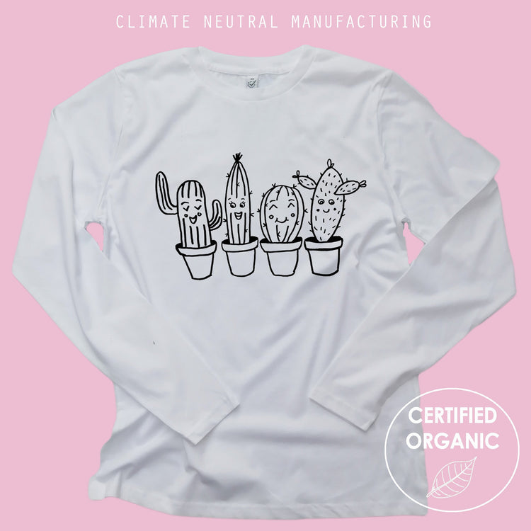 Cute Succulents Organic Long Sleeve Shirt