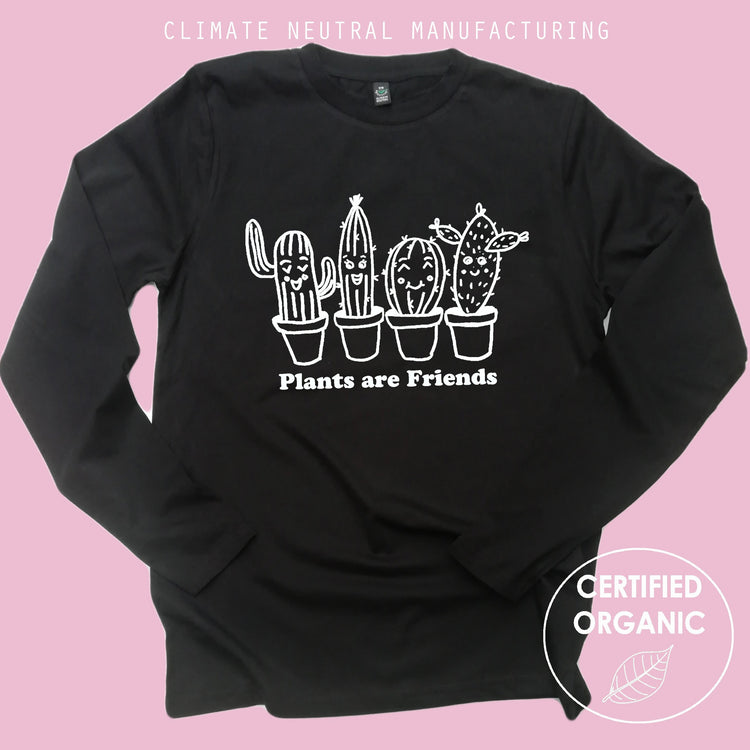 Plants Are Friends Succulents Organic Long Sleeve Shirt
