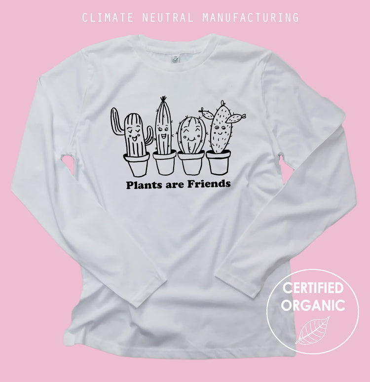 Plants Are Friends Succulents Organic Long Sleeve Shirt