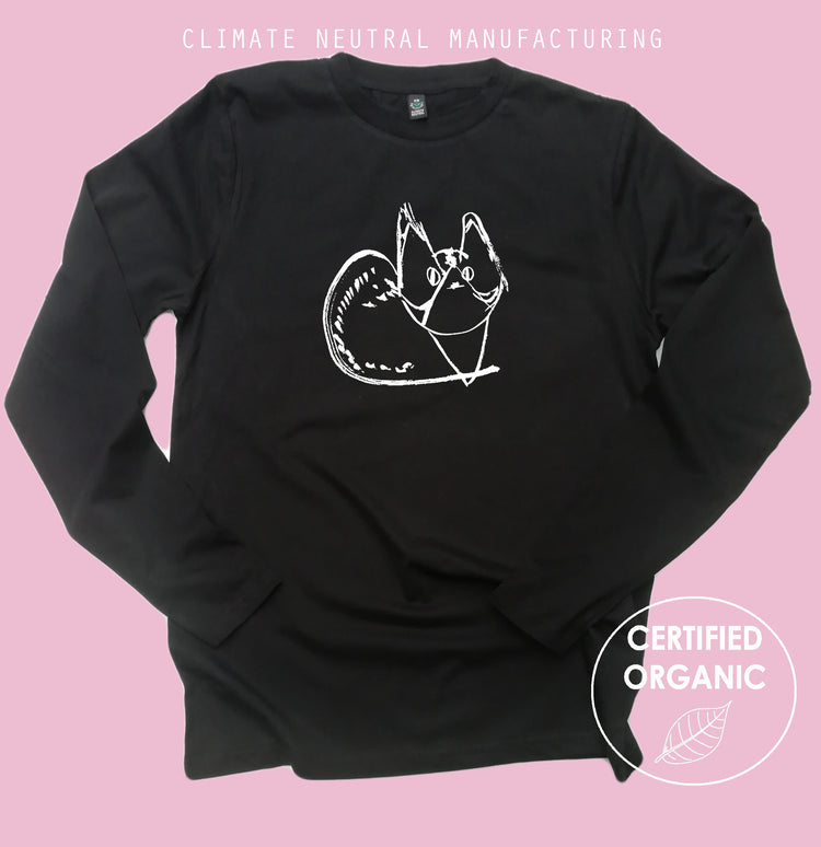 Derp Cat Organic Long Sleeve Shirt