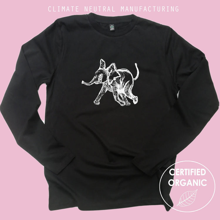 Baby Elephant Organic Long Sleeve Shirt