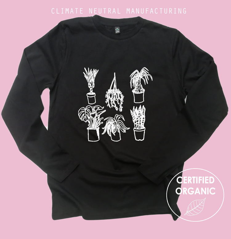 Houseplants Organic Long Sleeve Shirt