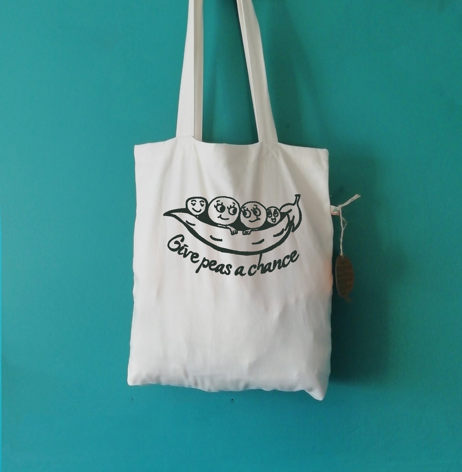 Give peas a chance Organic Cotton Tote