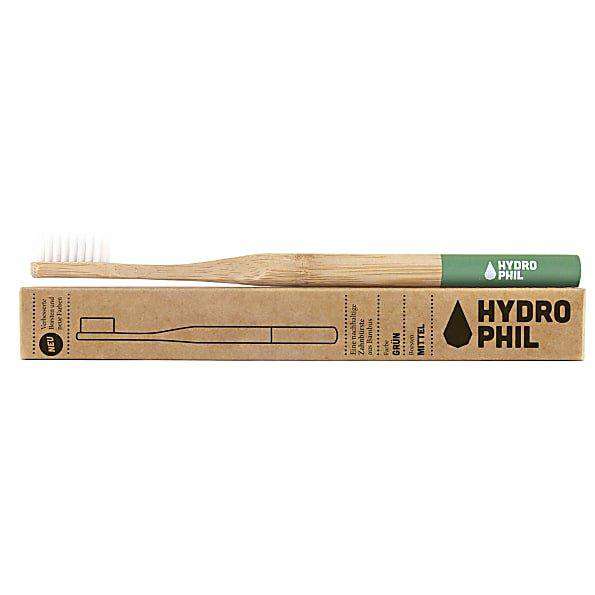 Bamboo toothbrush in green, sustainable & vegan by Hydrophil - One Planet Mind