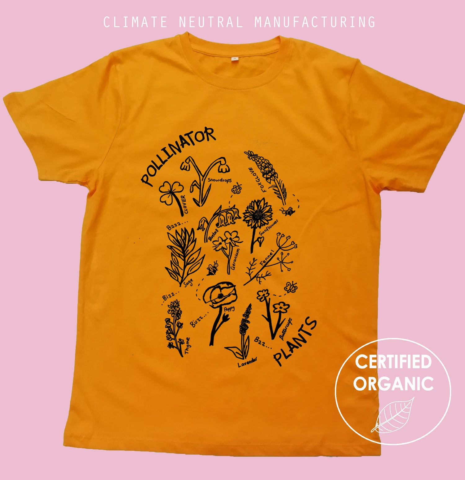 Pollinator Plants Organic T Shirt