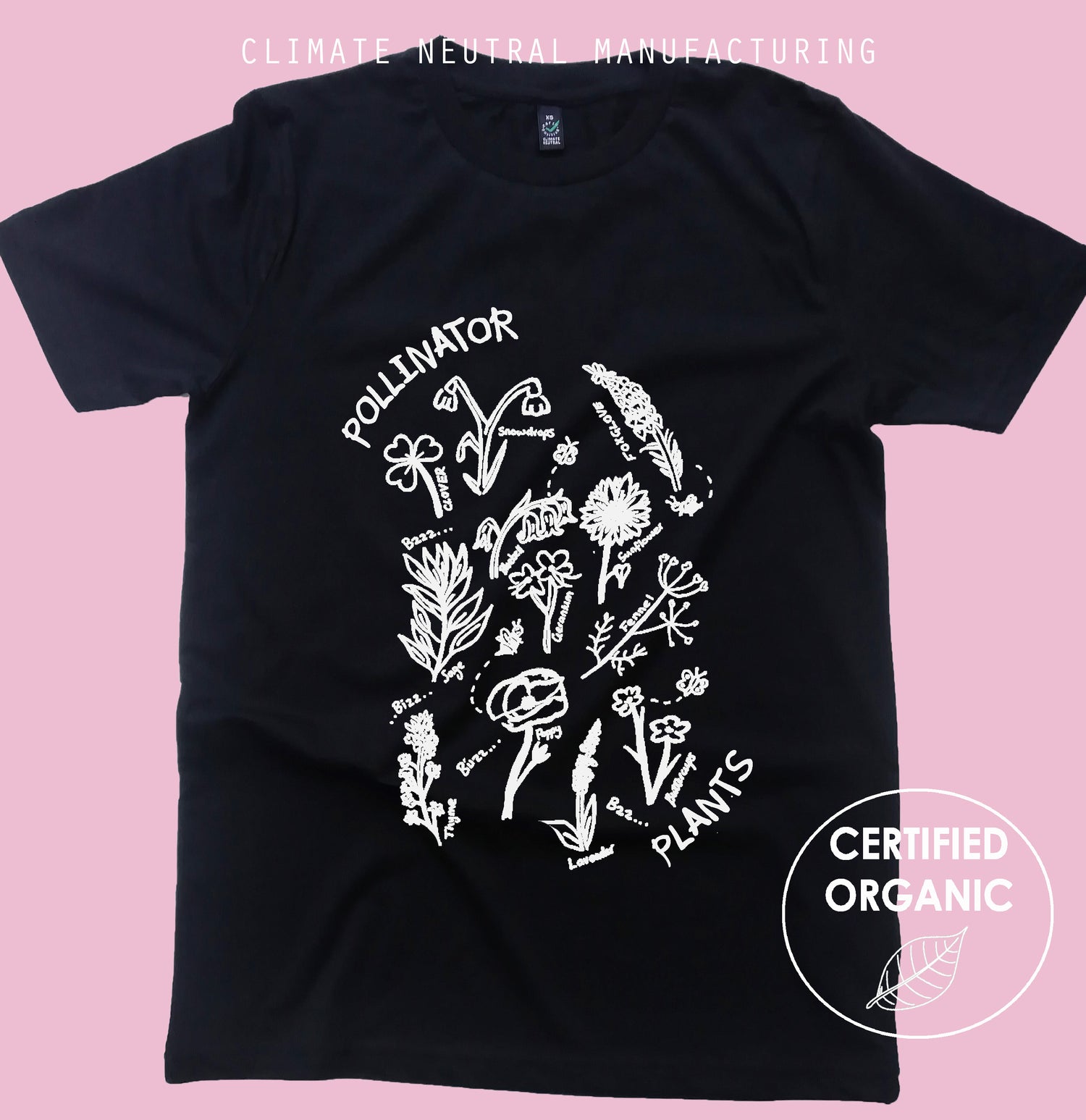 Pollinator Plants Organic T Shirt