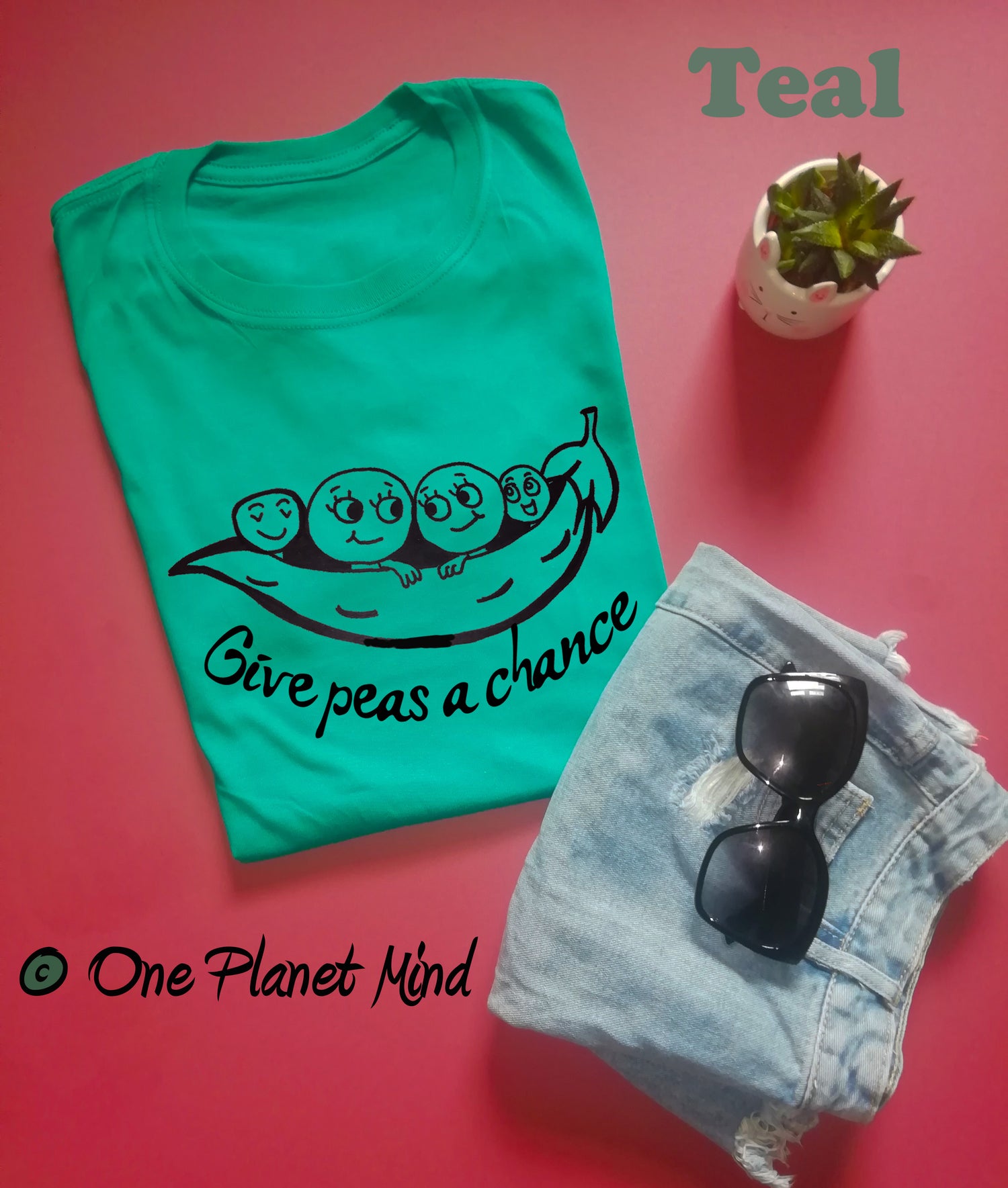 Give peas a chance pun Eco T Shirt