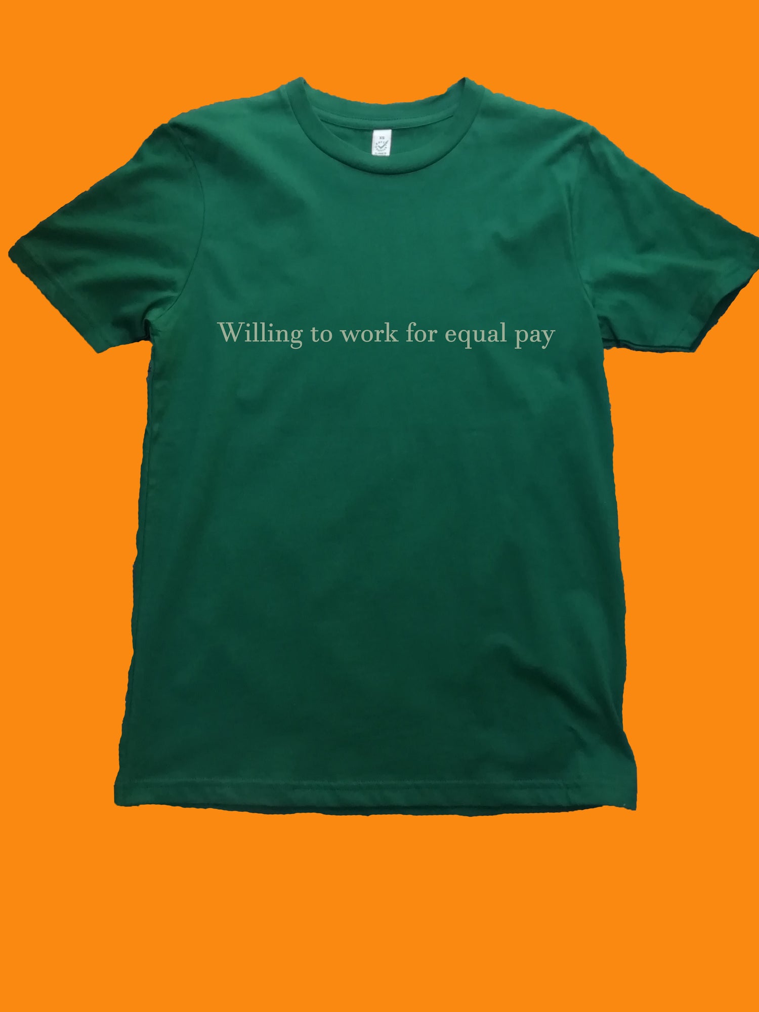 Willing to work for equal pay feminist slogan Organic Shirt