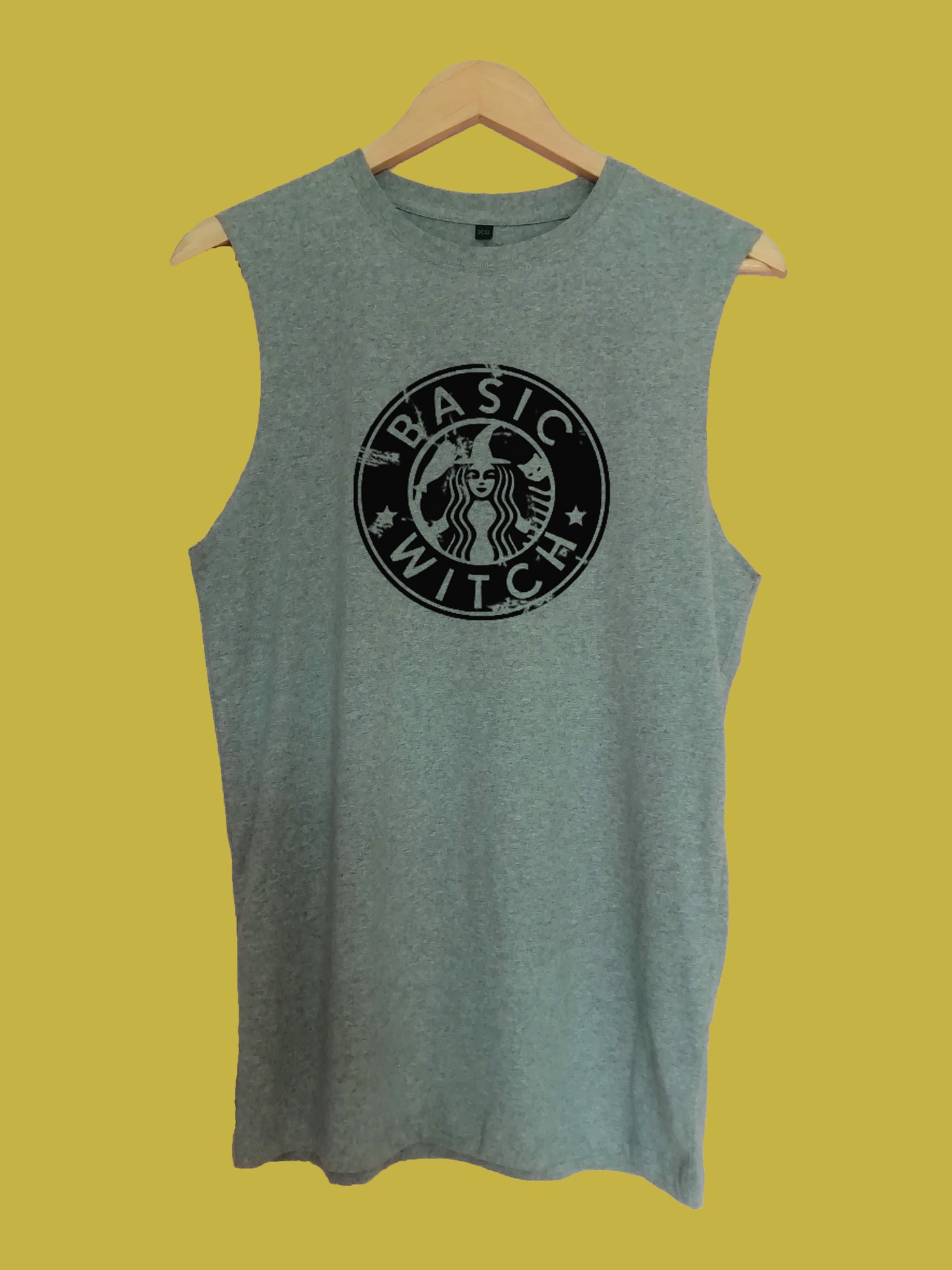 Basic Witch raw edge sleeveless Organic Shirt