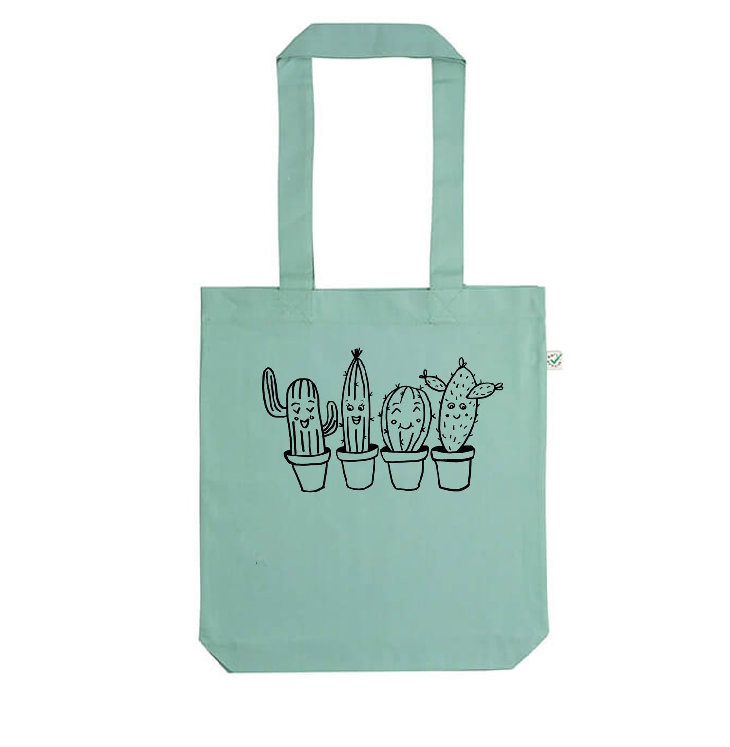 Cute Cactus Organic Cotton Tote