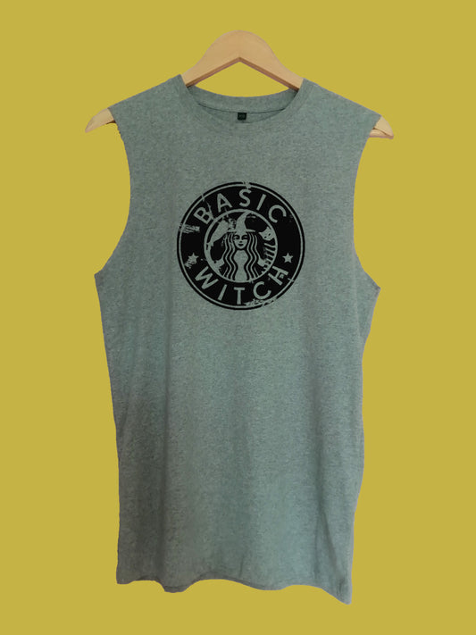 Basic Witch raw edge sleeveless Organic Shirt