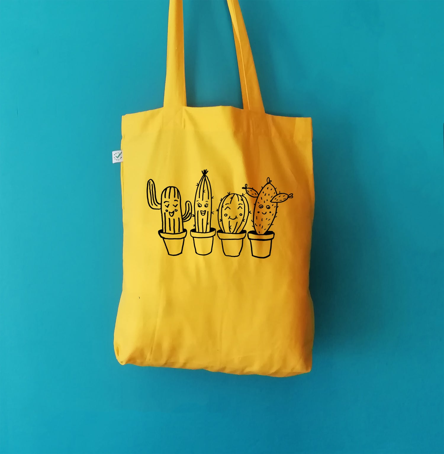Cute Cactus Organic Cotton Tote