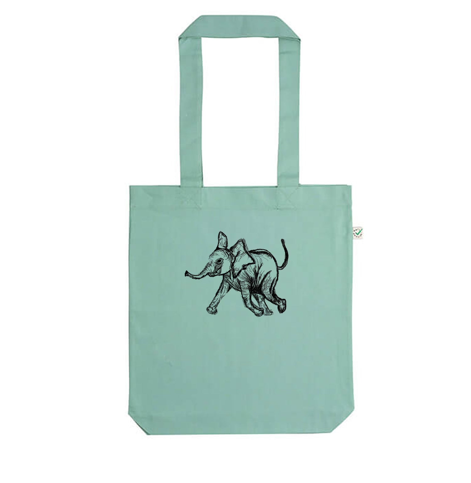 Baby Elephant Organic Cotton Tote