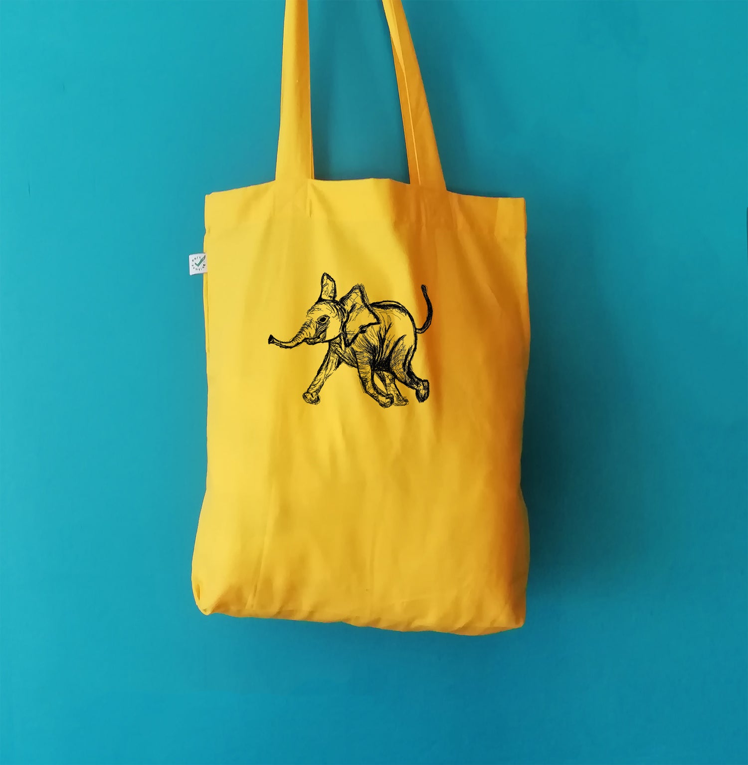 Baby Elephant Organic Cotton Tote
