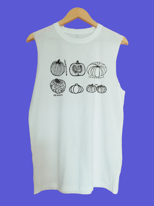 Pumpkins raw edge sleeveless Organic Shirt