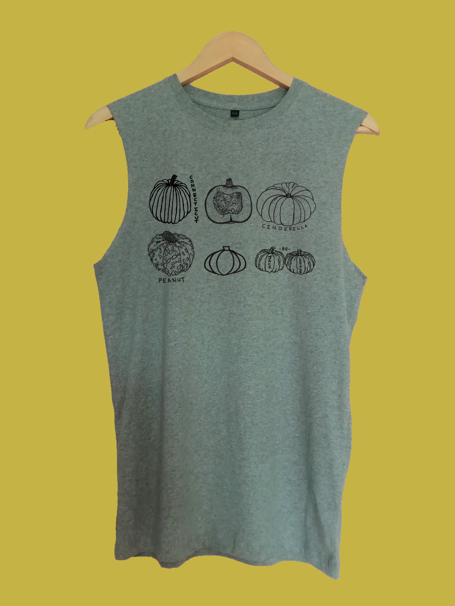 Pumpkins raw edge sleeveless Organic Shirt