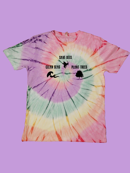 Save Bees, Plant trees, clean seas Organic Shirt