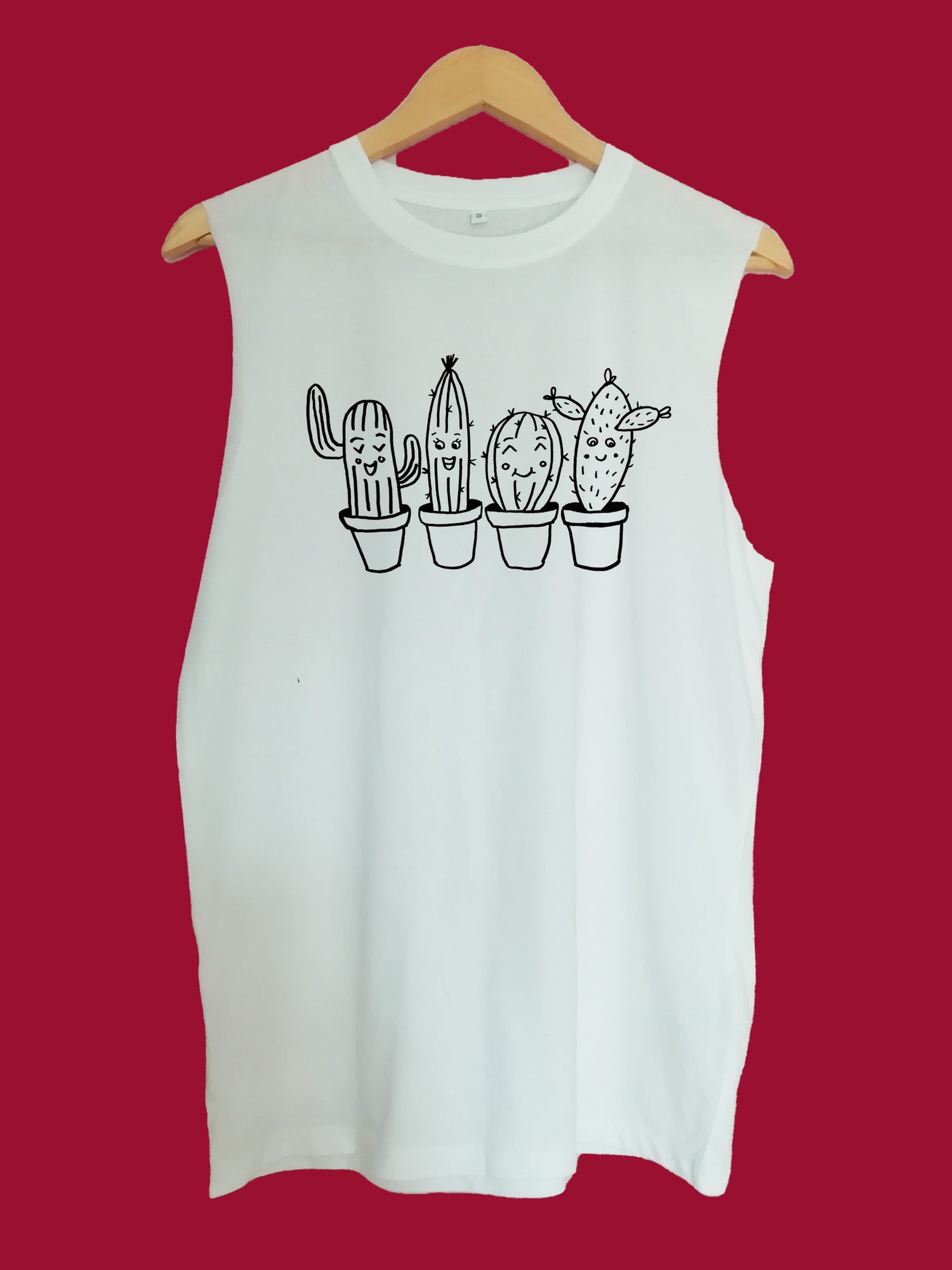 Cute succulents raw edge sleeveless Organic Shirt
