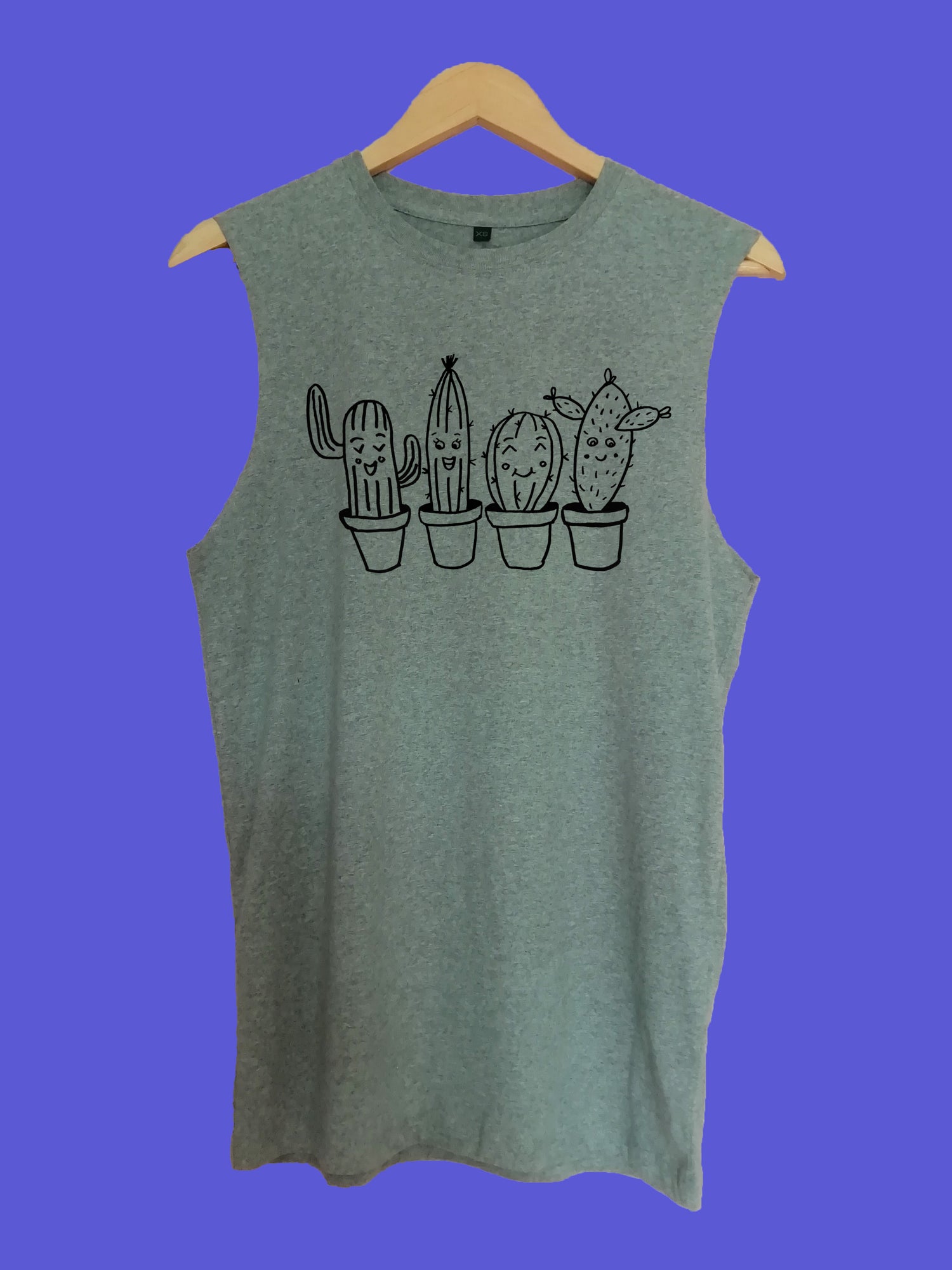 Cute succulents raw edge sleeveless Organic Shirt
