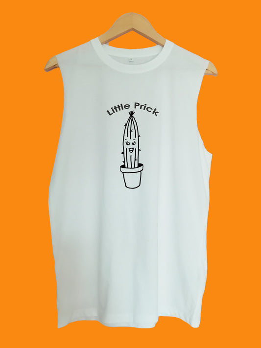 Little Prick raw edge sleeveless Organic Shirt