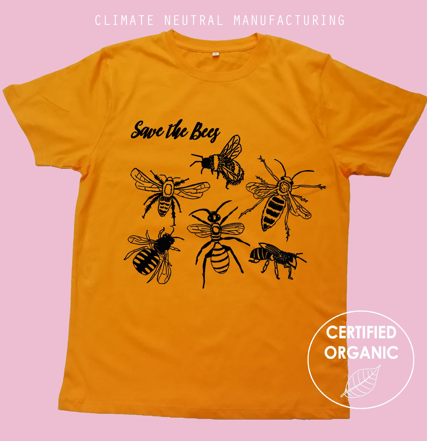 Save The Bees Organic T Shirt