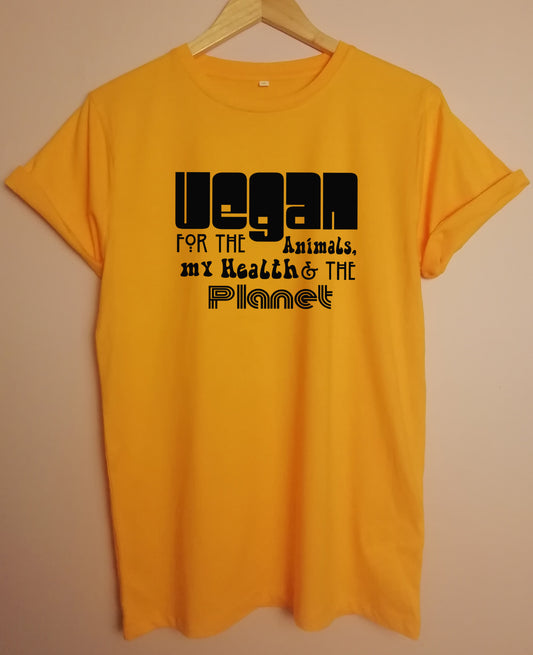Vegan for myself the animals and the planet Organic T Shirt