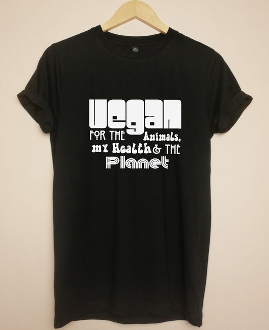 Vegan for myself the animals and the planet Organic T Shirt