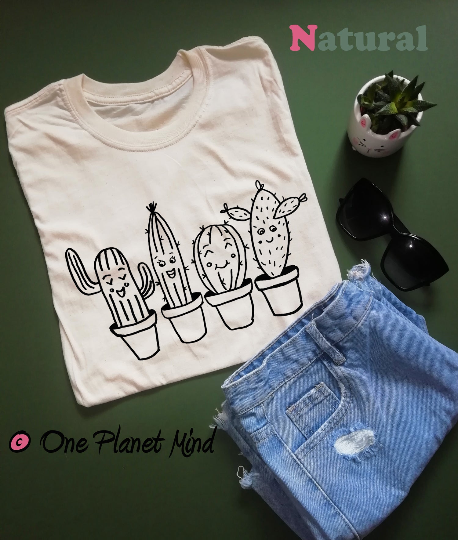 Cute Succulents Eco T Shirt