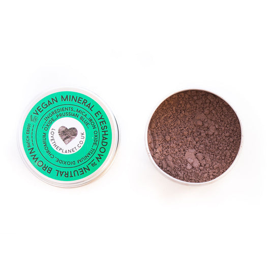 Vegan Mineral Eyeshadow – Neutral Brown – Refillable Tin (2g)