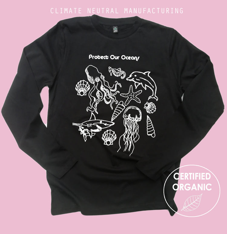 Protect Our Oceans Organic Long Sleeve Shirt