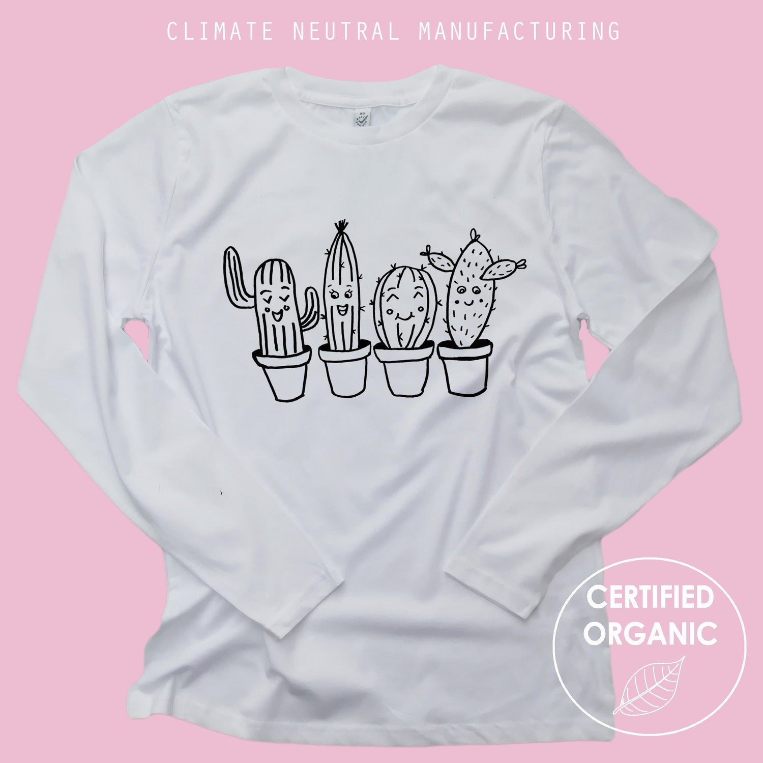 Cute Succulents Organic Long Sleeve Shirt