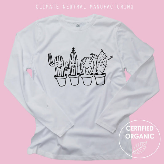 Cute Succulents Organic Long Sleeve Shirt