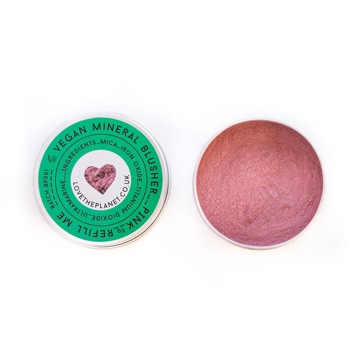 Vegan Mineral Blusher – Pink – Refillable Tin (5g)