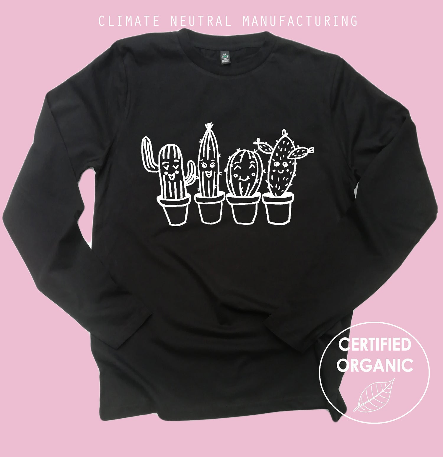Cute Succulents Organic Long Sleeve Shirt