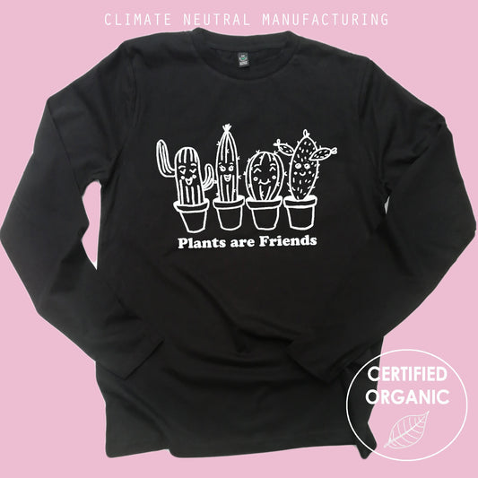 Plants Are Friends Succulents Organic Long Sleeve Shirt