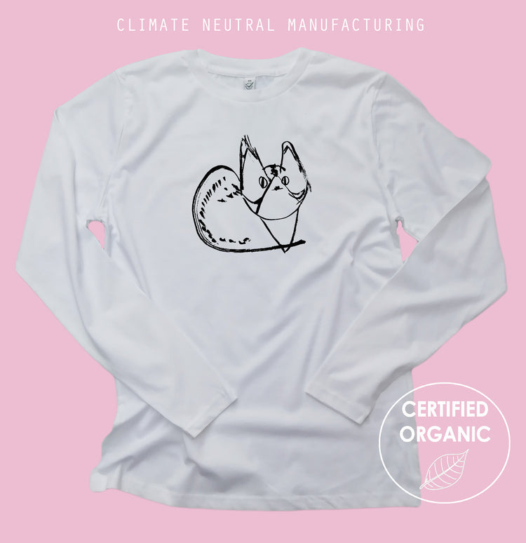 Derp Cat Organic Long Sleeve Shirt