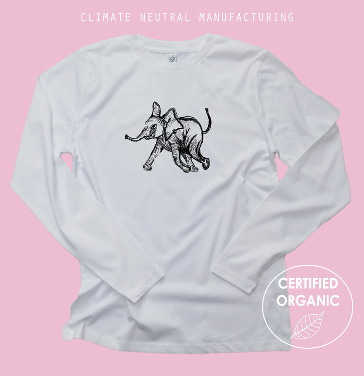 Baby Elephant Organic Long Sleeve Shirt