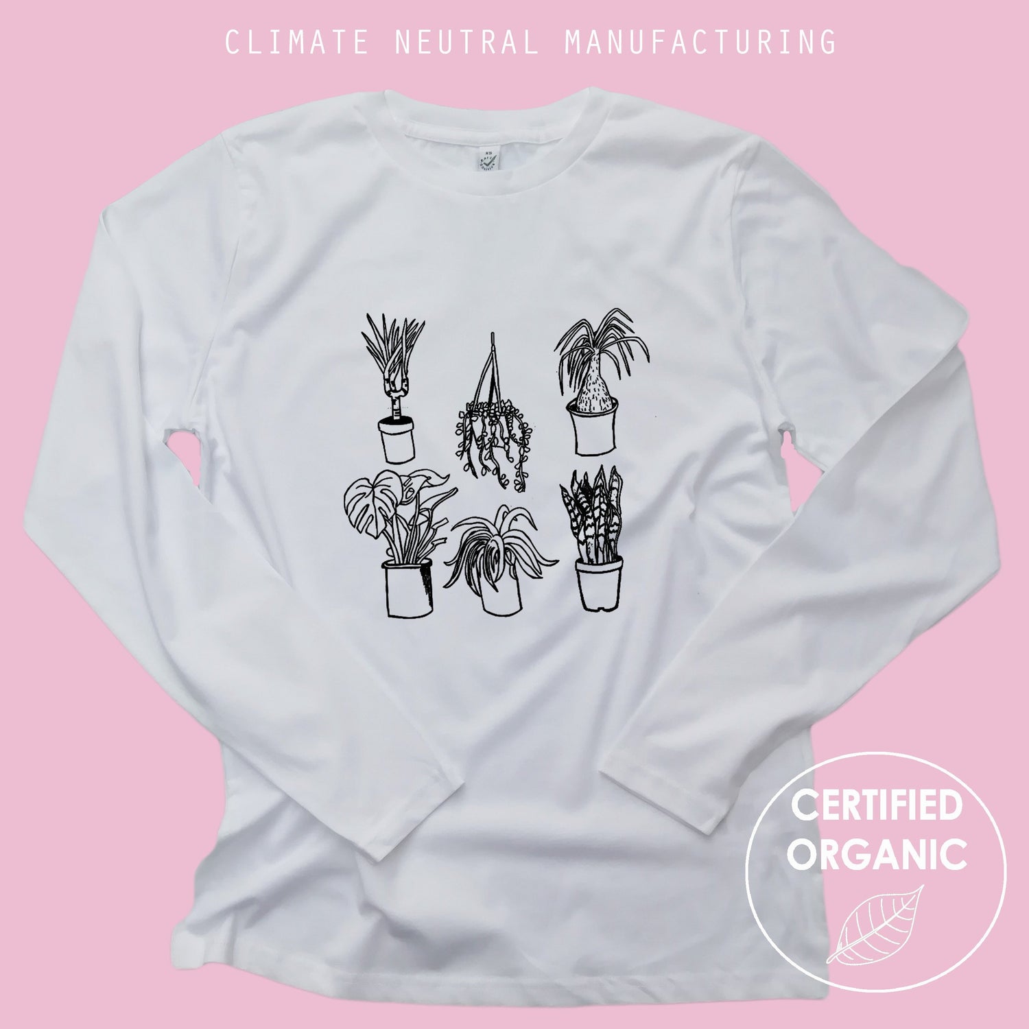 Houseplants Organic Long Sleeve Shirt