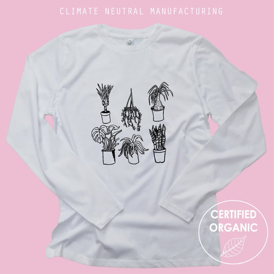 Houseplants Organic Long Sleeve Shirt